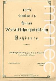1877 Toukokuun 1 p. Turun Asfalttihuopatehtaan Johdanto