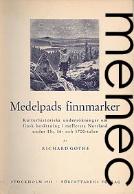 Gothe, Richard: Medelpads finnmarker