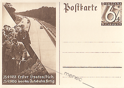 Ehiö, 23.9.1933 Erster Spatenstich. 23.9.1936 1000 km Autobahn fertig 