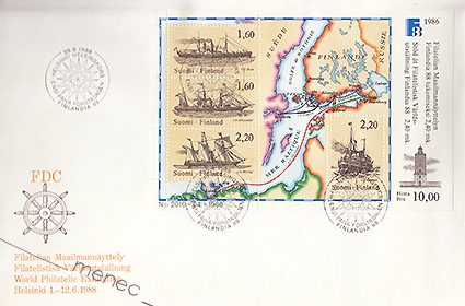 FDC, Finlandia 88, pienoisarkki BL2 