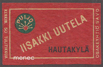 Kauppiasetiketti, Iisakki Uutela, Hautakylä, Kiuruvesi 