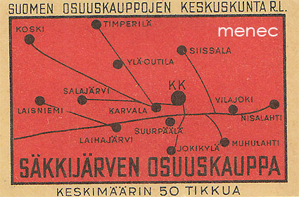 Kauppiasetiketti, Säkkijärven Osuuskauppa 