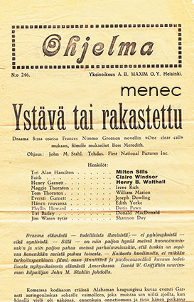 Elokuvamainos, Maxim, Ystävä tai rakastettu 