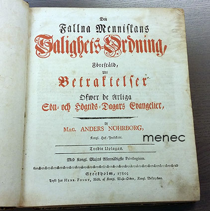 Nohrborg, Anders - Den Fallna Menniskans Salighets-Ordning 