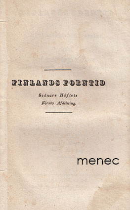 Rein, Gabriel - Finlands forntid i Chronologisk öfversigt 