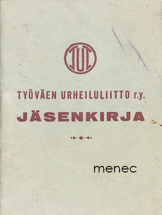 Työväen Urheiluliitto, jäsenkirja 