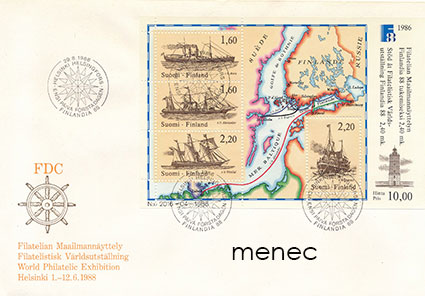Finlandia 88 1986, BL2, FDC 