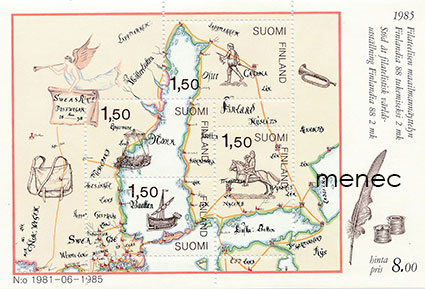 Finlandia 88, kartta 1985, pienoisarkki BL1 