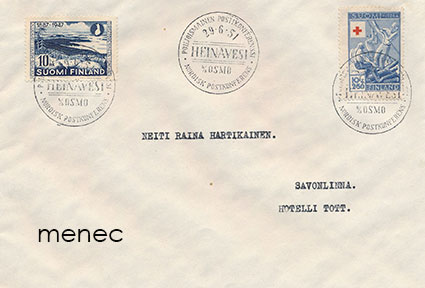 Kirjelähetys, Pohjoismainen postikonferenssi 20.6.1951, Heinävesi, s/s Osmo -erikoisleima 