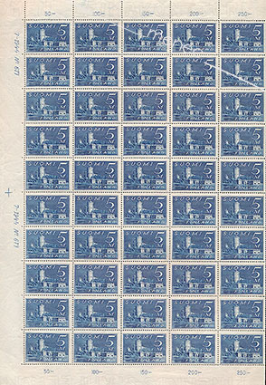 Yleismerkki 1930, 5 mk, Olavinlinna, kokoarkki 100 kpl 