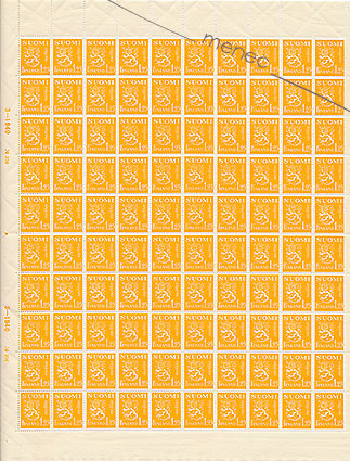 Yleismerkki 1932, 1,25 mk, kokoarkki 100 kpl 