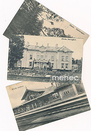 Floda, Ruotsi, 3 vykort. Station, Herrgård, Fjellstugan 