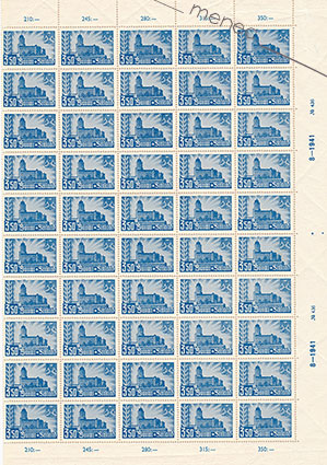 Viipurin jälleenvaltaus 1941, 3,50, kokoarkki 100 kpl 