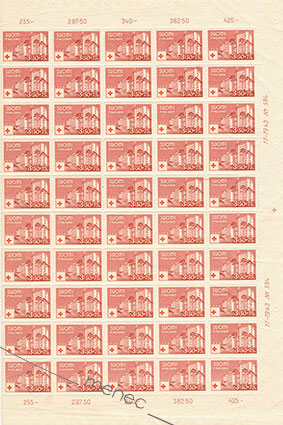 Punainen Risti 1943, 3,50+0,75, kokoarkki 100 kpl 