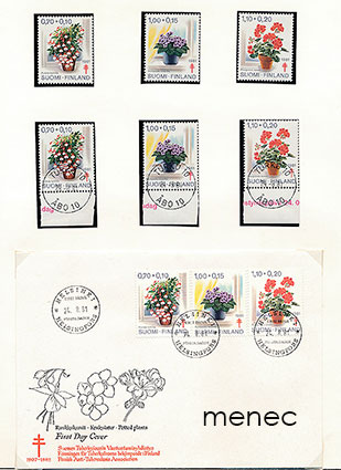Tuberkuloosi 1981, 6 kpl + FDC 