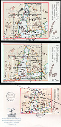 Finlandia 88, 2xBL1 kpl + FDC