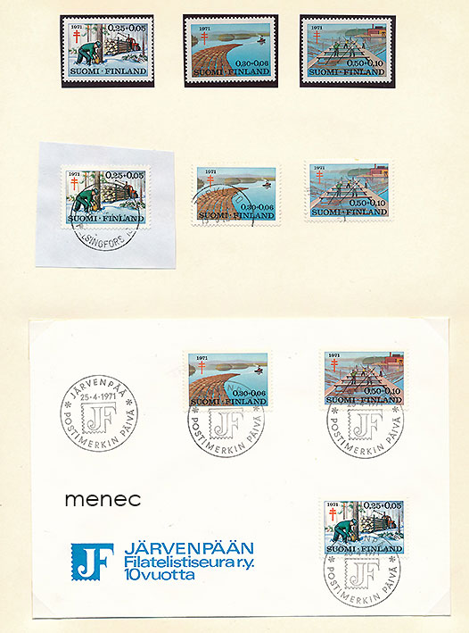 Tuberkuloosi 1971, 6 kpl + FDC 
