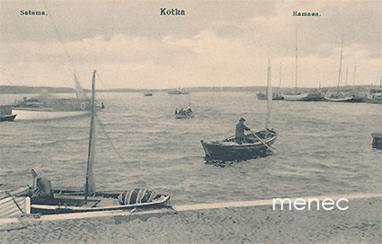 Kotka, satama, pienveneitä 