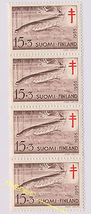 Tuberkuloosi 1955, 15+3mk, 4 kpl 