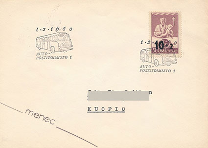 Autopostitoimisto 1, 1.2.1960, erikoisleima 