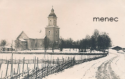Kiukainen, Eura, kylätie ja kirkko 