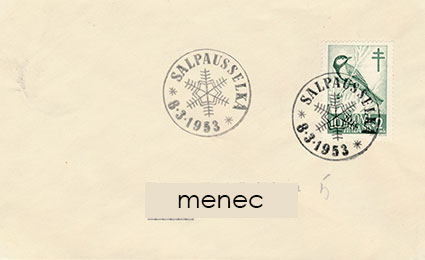 Tuberkuloosi 1952, 10+2, erikoisleima Salpausselkä 8.3.1953 