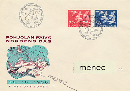 Pohjolan päivä 1956, FDC 