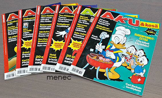 Aku Ankka -keräilylehti 1-6 