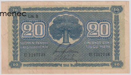 Seteli, Suomi, 20 markkaa 