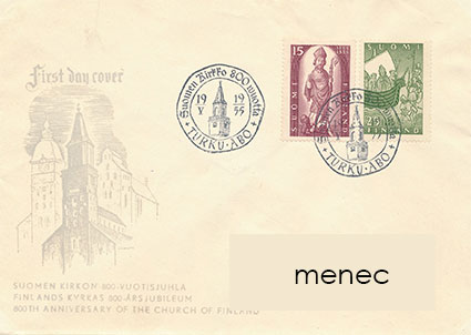 Suomen kirkko 800 vuotta 1955, FDC 