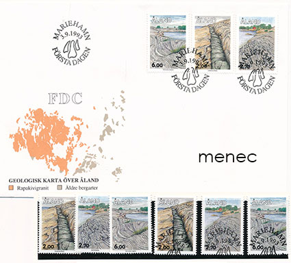 Ahvenanmaa, yleismerkit 1993, 6 kpl + FDC 