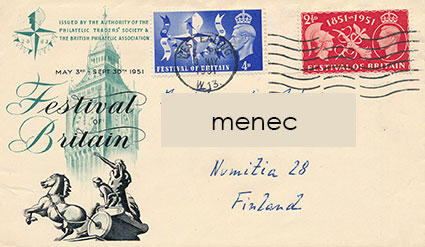 Iso-Britannia, Brittiläinen juhlanäyttely 1951, FDC 