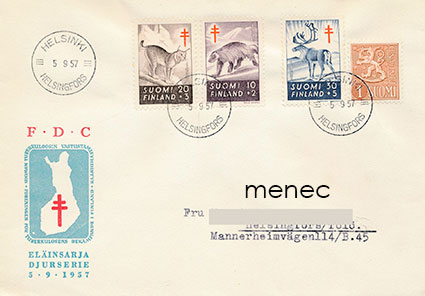 Tuberkuloosi 1957, FDC 