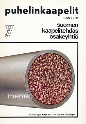 Puhelinkaapelit. Luettelo n:o 2.8 