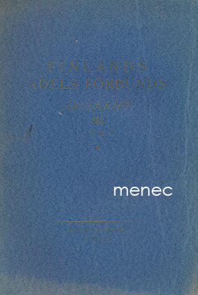 Finlands Adels Förbunds årsskrift 1928 