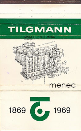 Tulitikkuetiketti, litteä aski, Tilgmann 