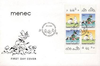 Ystävyydellä - Muumeja 1994, FDC 