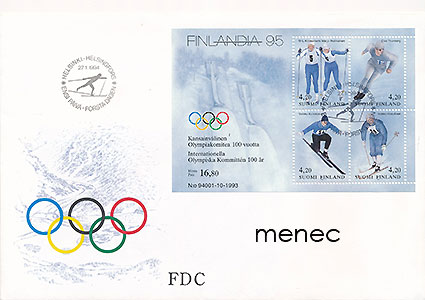 Finlandia 95, Talviurheilu, FDC + BL 11 