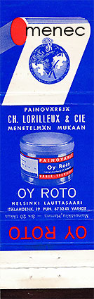 Tulitikkuetiketti, litteä, Painovärejä Ch. Lorilleux & Cie menetelmän mukaan 