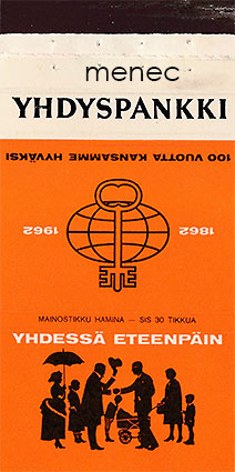 Tulitikkuetiketti, litteä, Yhdyspankki 