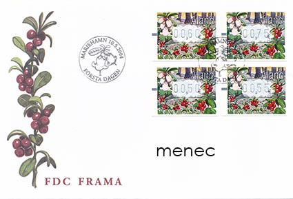 Ahvenanmaa, Frama 2004, Puolukka, FDC 