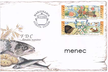 Ahvenanmaa,  Ahvenanmaalaisia ruokia 2002, FDC + 2x vihko ÅV10 