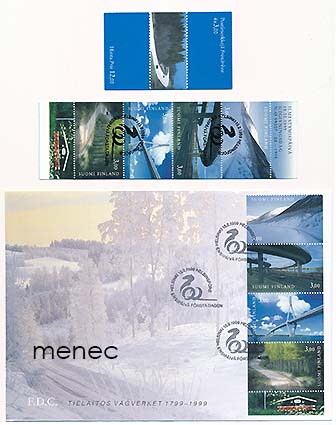 Tie 1999, V44, 2x pienoisarkki V44 + FDC + 4x maksimi 