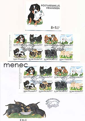 Koiranpentuja 1998, 2x vihko V41 + FDC + 4x maksimi 