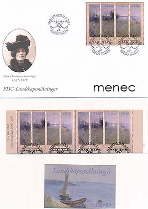 Ahvenanmaa, Pommern 100 vuotta 2003, 2x vihko ÅV11 + FDC 