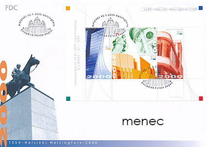 Helsinki-juhlavihko 2000, 2x vihko V48 +2x FDC 