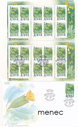 Ahvenanmaa, Kevätesikko 1999, 2x arkki + FDC 