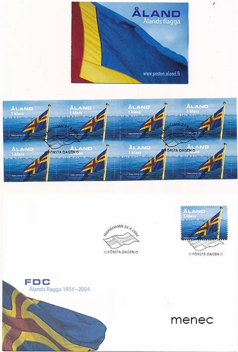 Ahvenanmaa, Lippu 2004, 2x vihko ÅV12 + FDC 