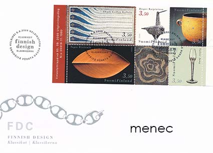 Suomalainen muotoilu 2000 2x vihko + FDC + 4x maksimi 