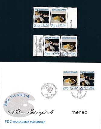 Pro Filatelia 1991, 4 kpl + FDC 